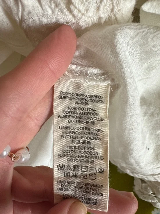 Free People Billie Battenburg One-Shoulder Mini Dress 100% Cotton - Picture 5 of 5